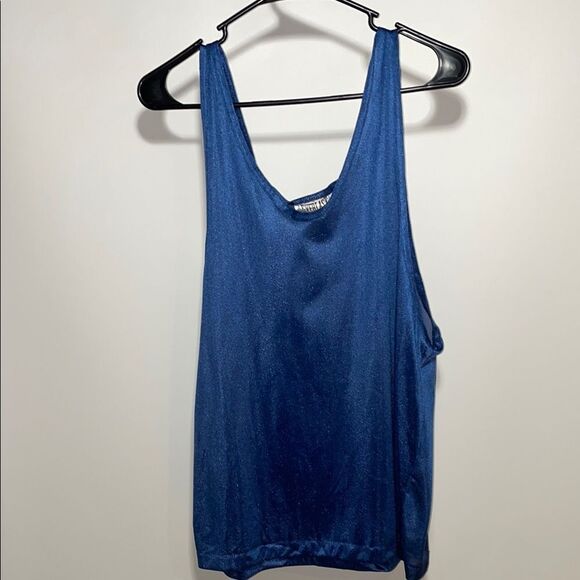 Vintage Everlast Blue Tank Top with Relaxed Fit and V-Neck - Picture 1 of 6